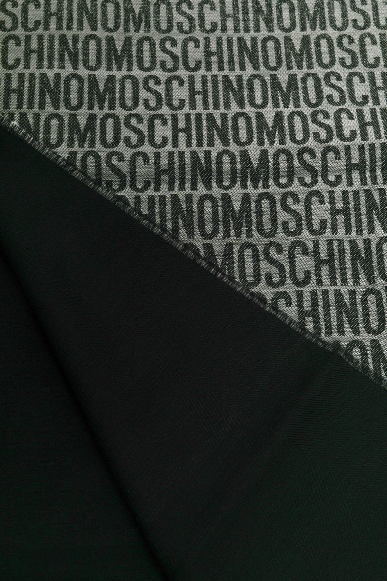 Moschino Logo Scarf In Black