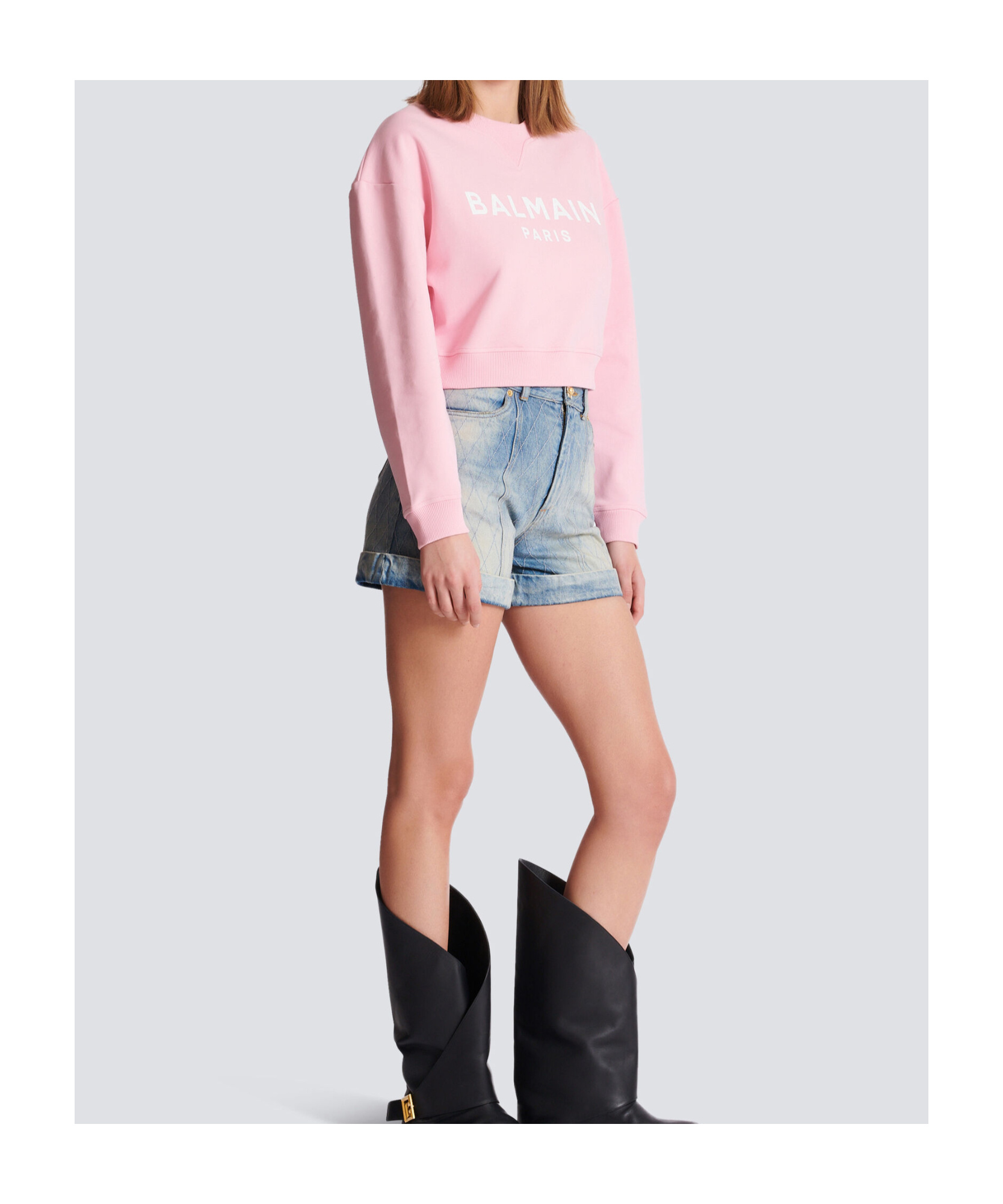 Shop Balmain Printed Paris Sweatshirt