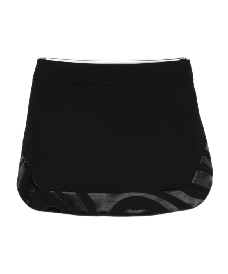 Pucci Side Zipper Midi Skirt In Black