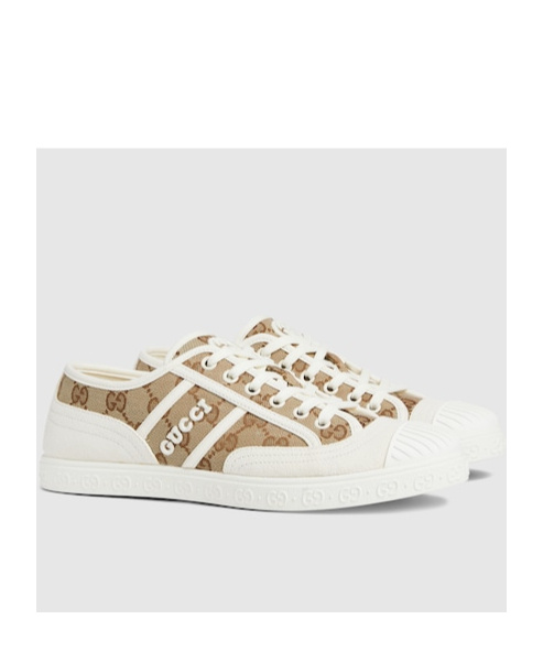 Gucci Gg Supreme Canvas Sneakers In White