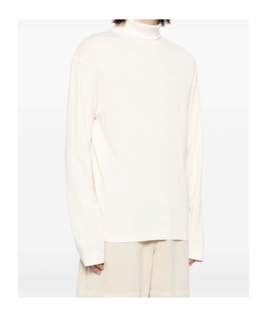 Lemaire Turtleneck Long-sleeve Sweater In White