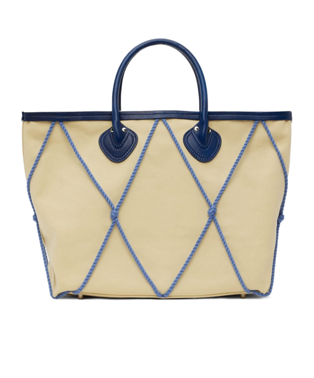 Bode Double-handle Handbag In Nude