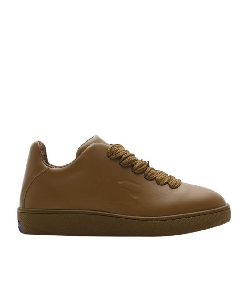 Burberry Round Head Lacing Low-cut Casual Shoes In Brown