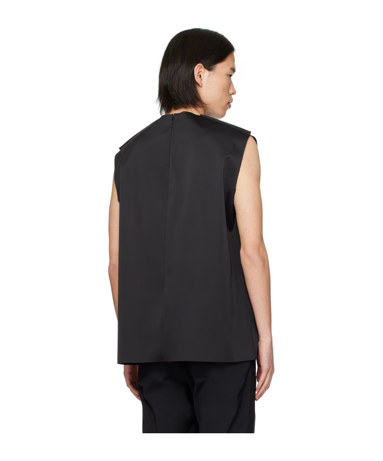 We11 Done Debossed-motif Vest In Black