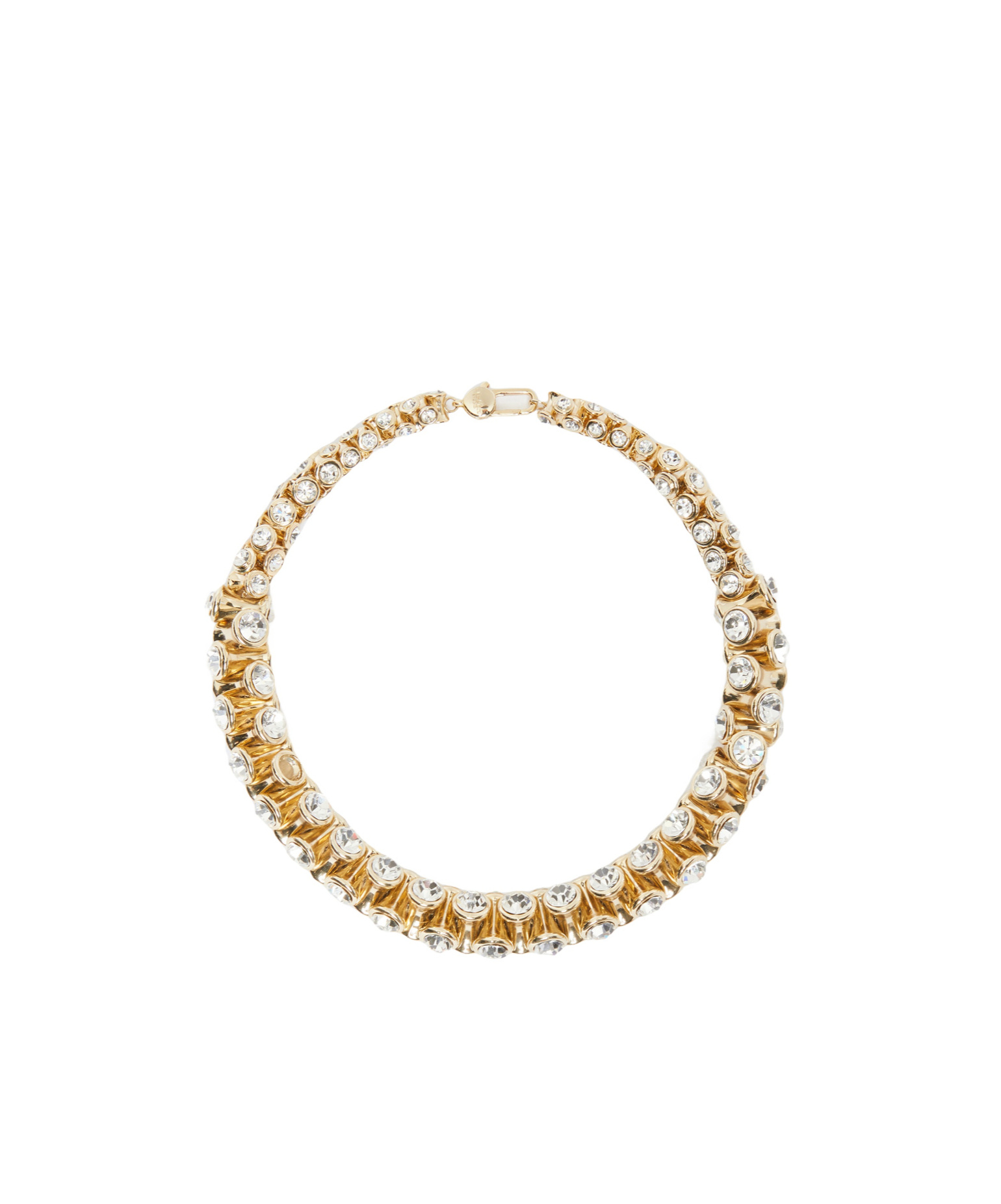 Max Mara Necklace With Crystals In Gold