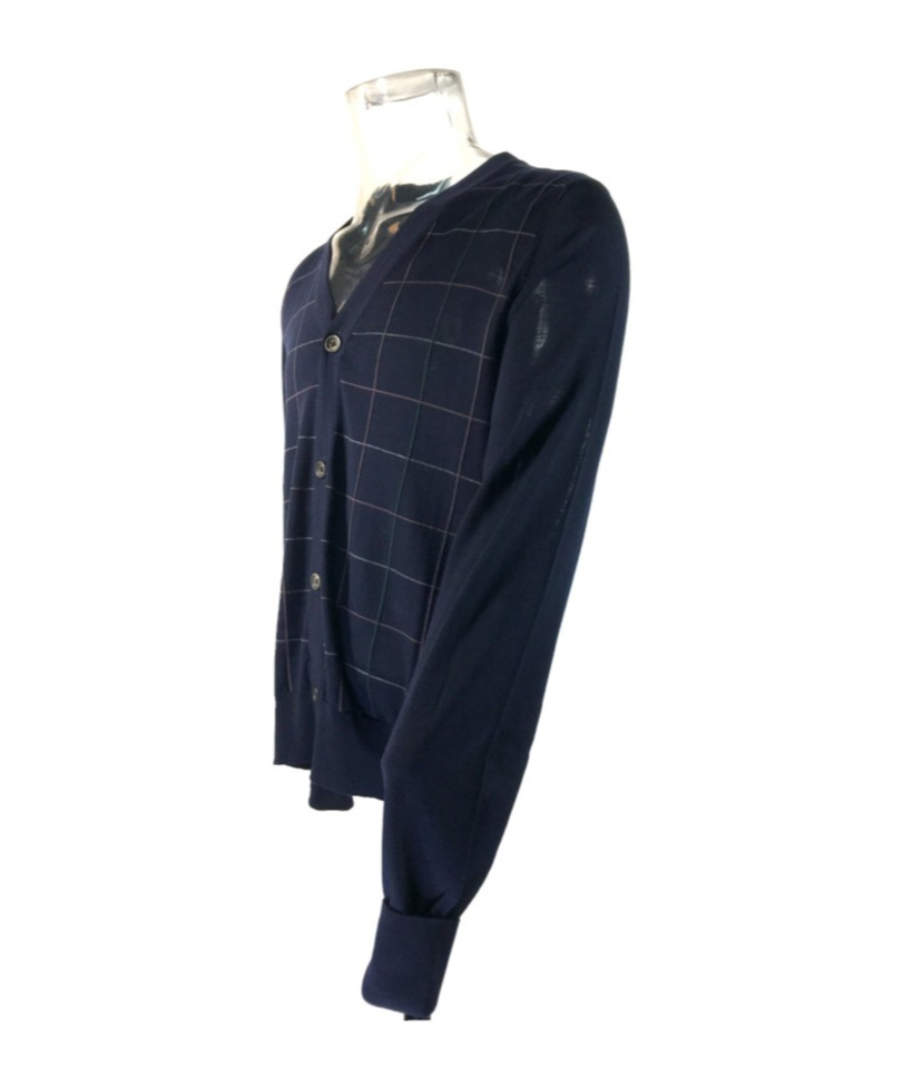 DUNHILL V-NECK LONG-SLEEVED SWEATER