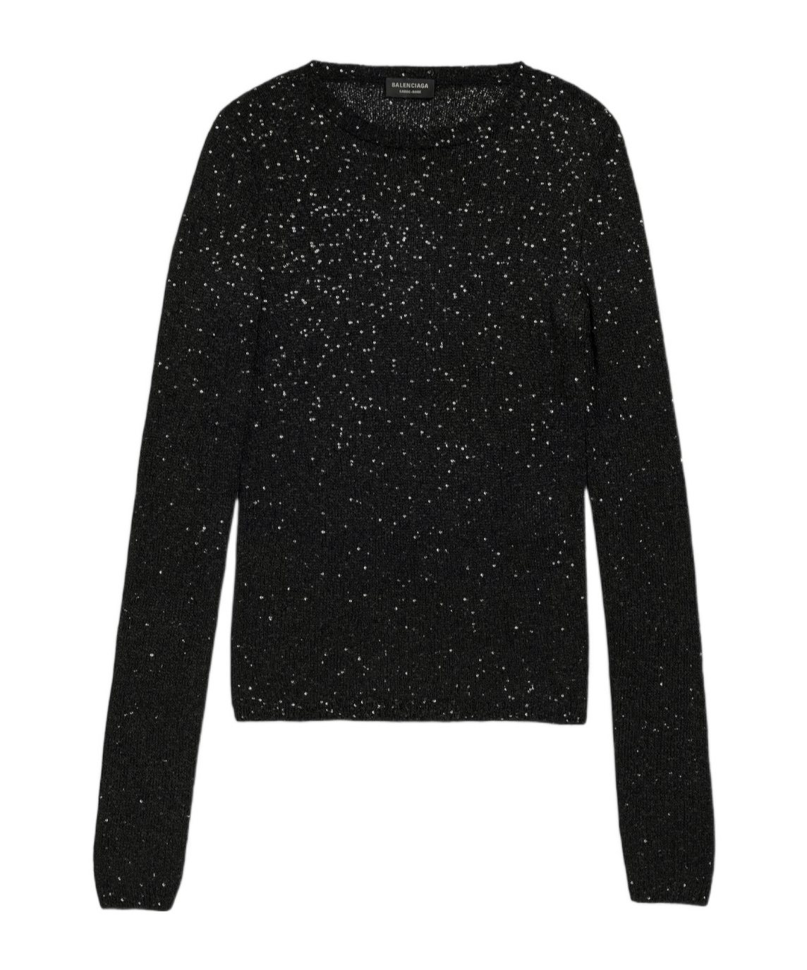 Balenciaga Sequined Sweater In Navy