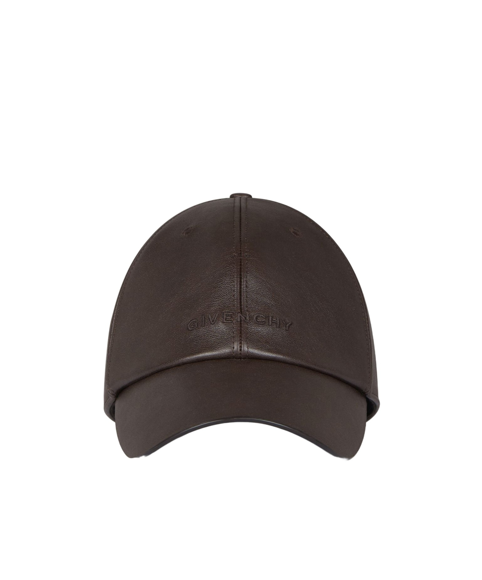 Givenchy Cap In Leather In Brown