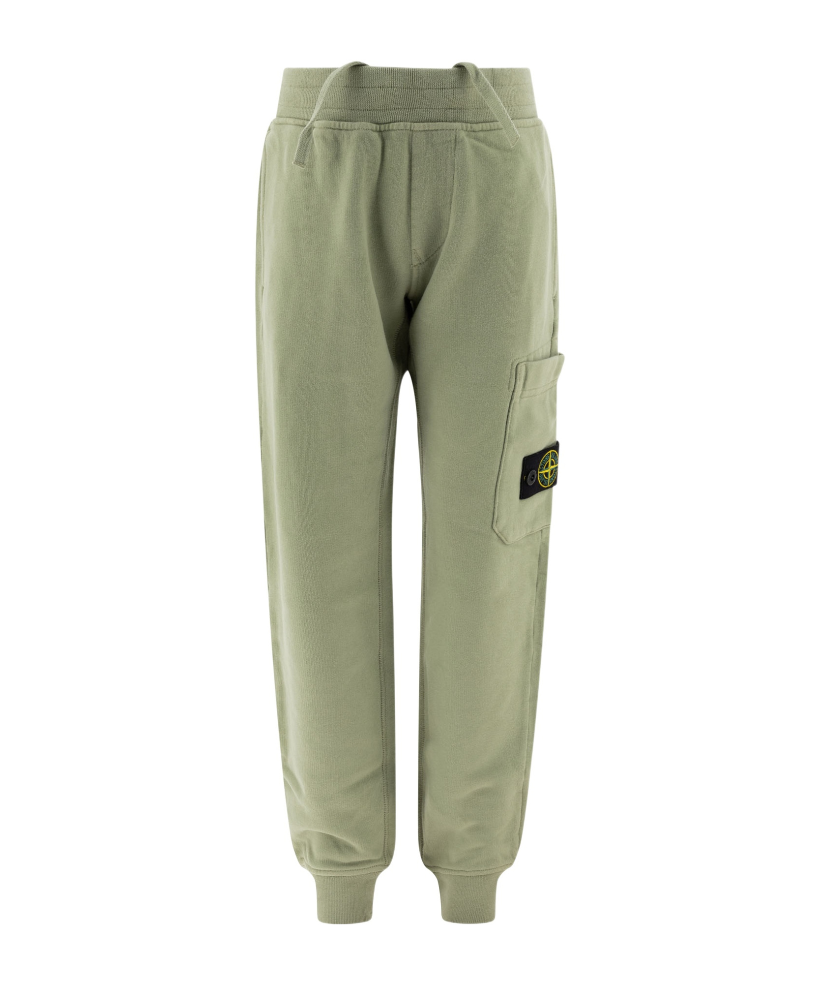 Stone Island Compass-badge Cotton Track Pants In Green