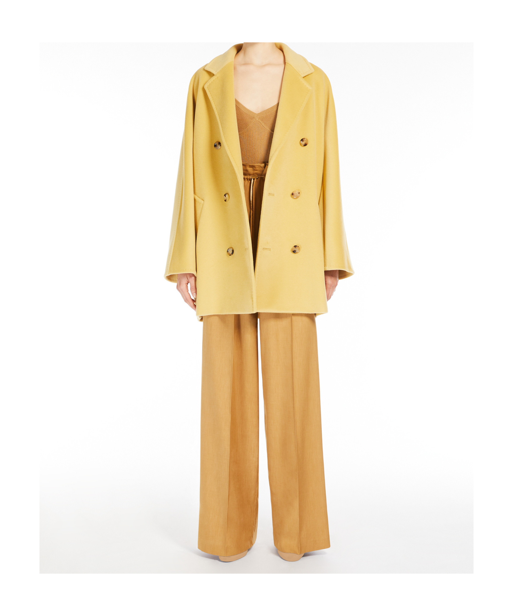Max Mara 101801 Icon Coat Coats And Trench Coats Yellow In Nude