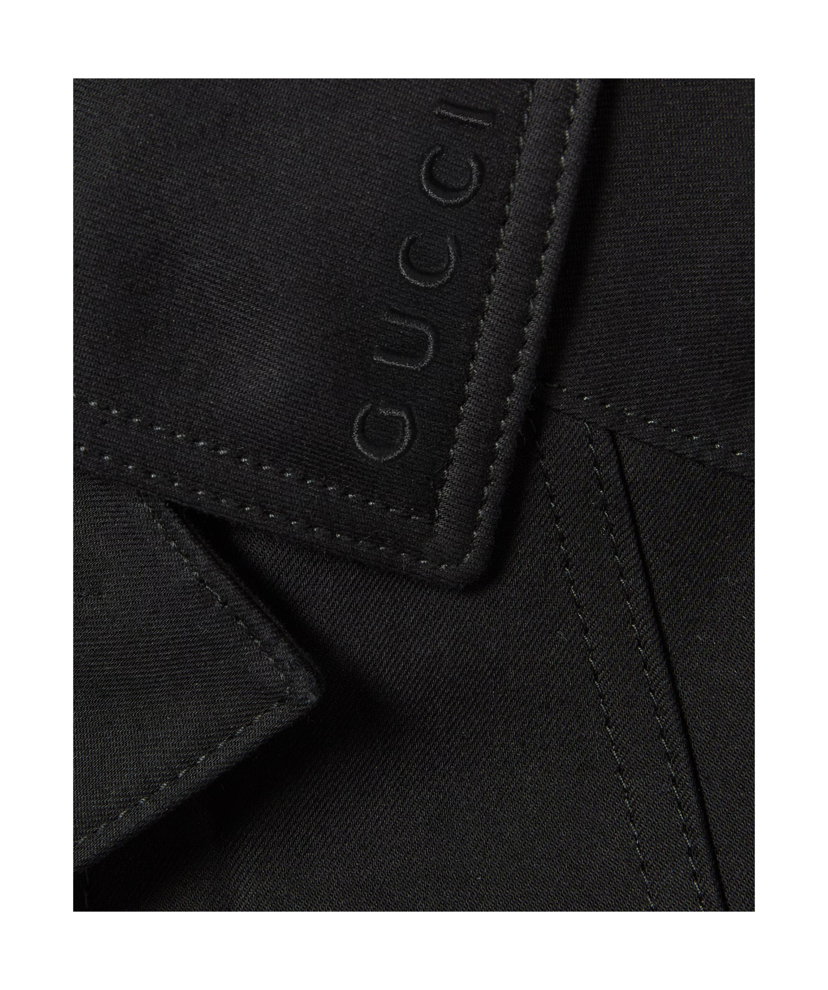 Gucci Short Cotton Car Coat In Black