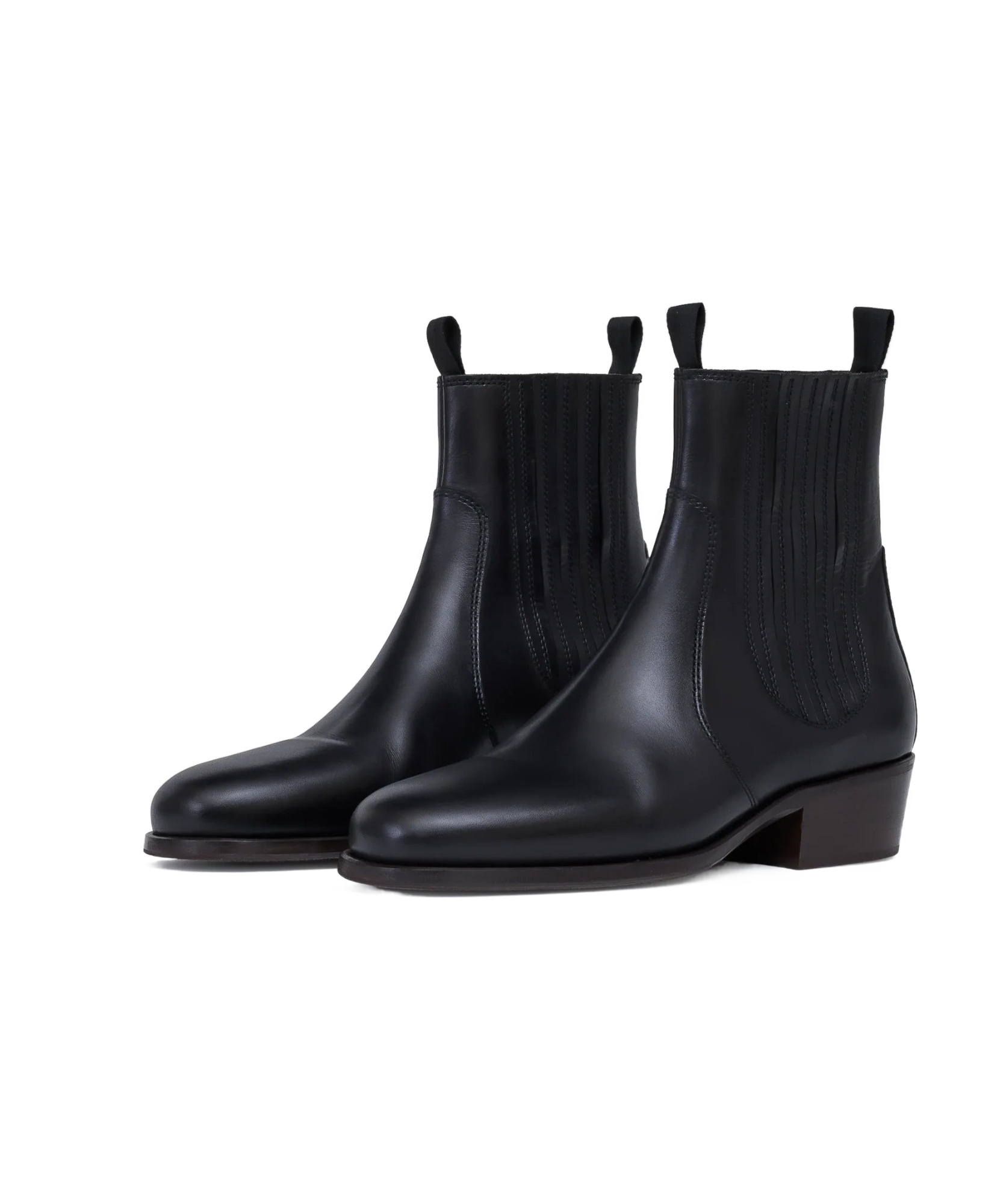 Lemaire Black Vegetable-tanned Chelsea Boots In Bk999 Black