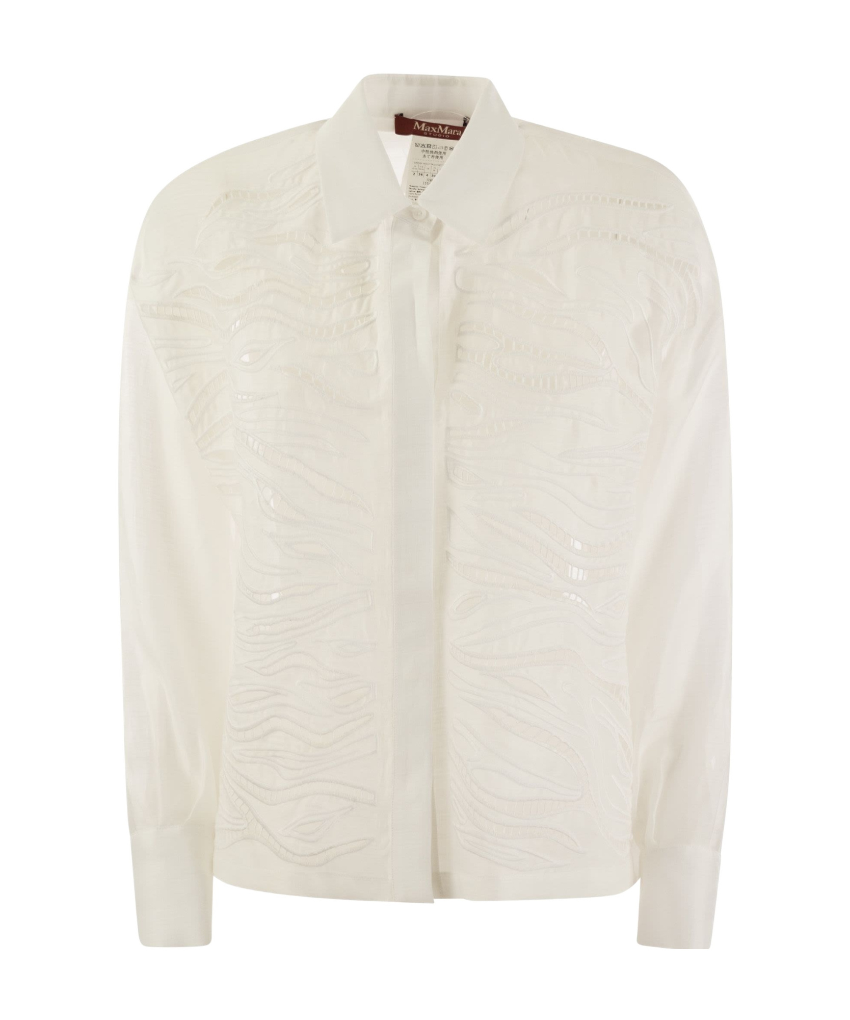 Max Mara Buttoned Long-sleeved Shirt In White