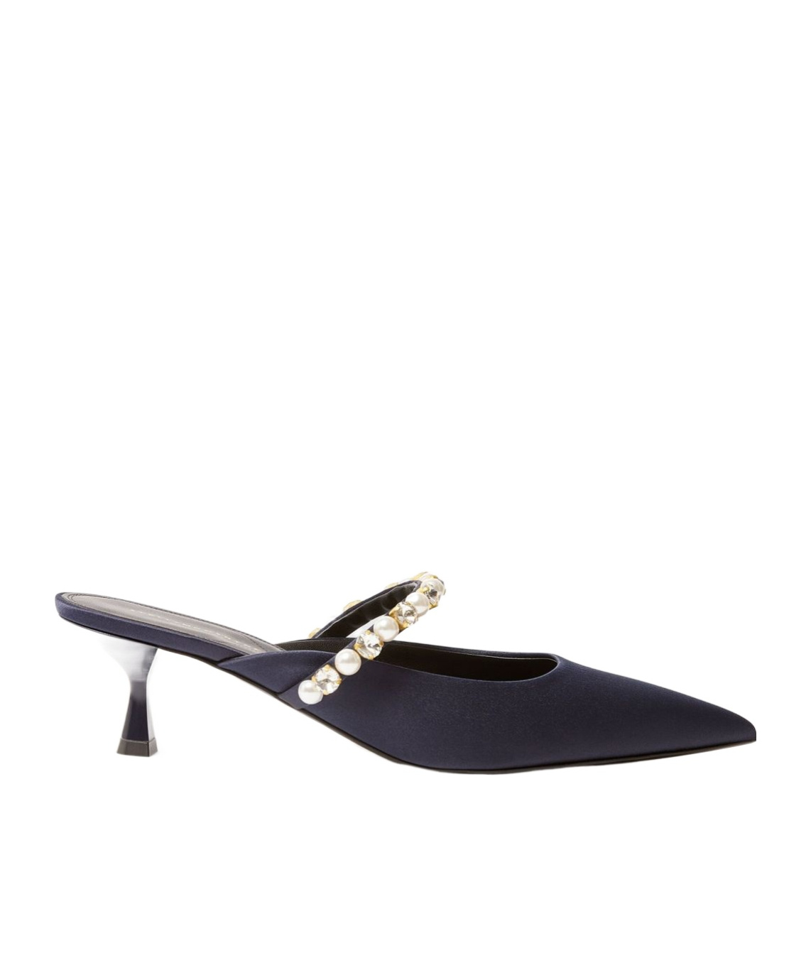 Stella Mccartney Elsa Pearl And Crystal Mules In Blue