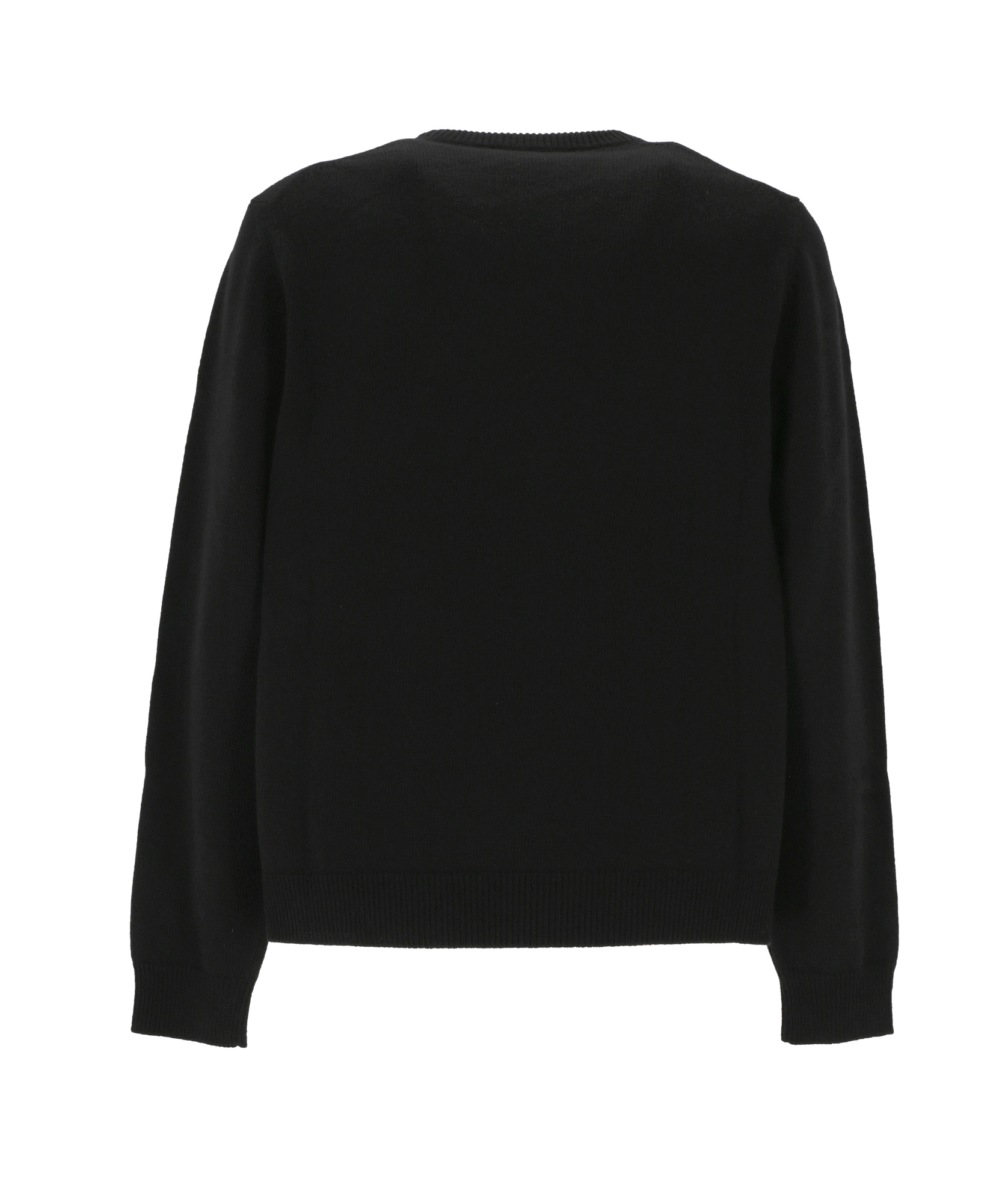 Gucci Logo Intarsia Crewneck Knit Sweater In Black