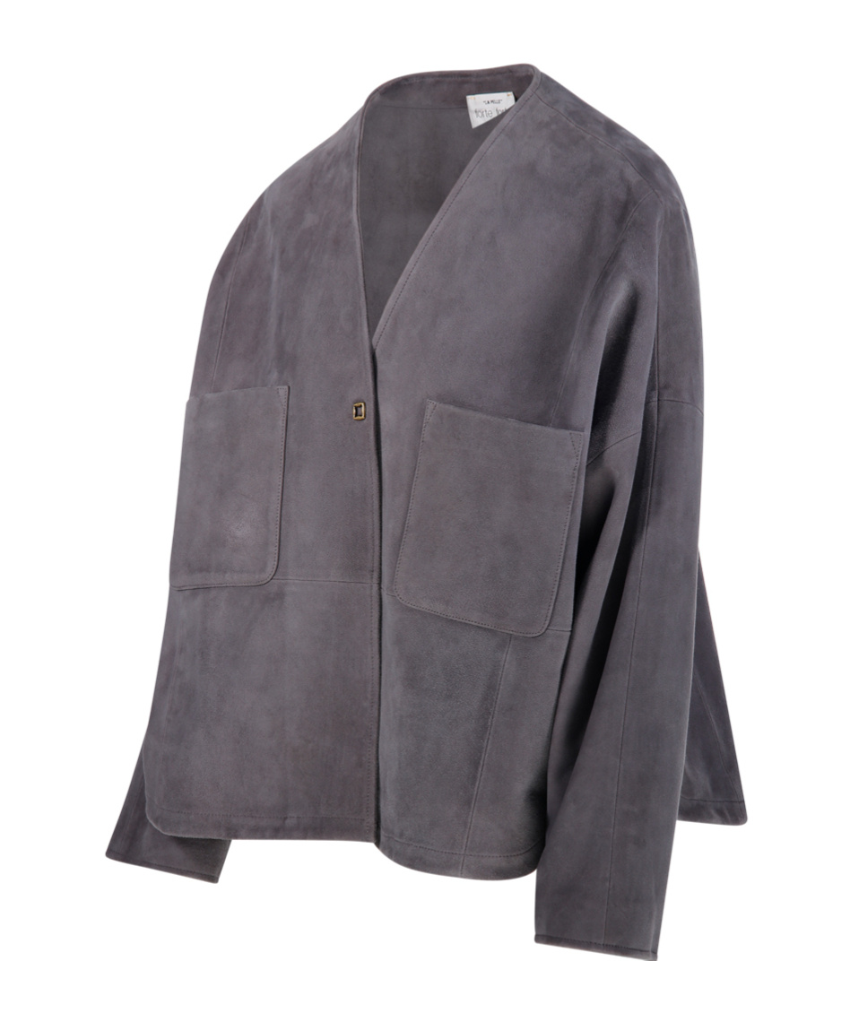 Forte Forte Long-sleeved Casual Jacket In Gray