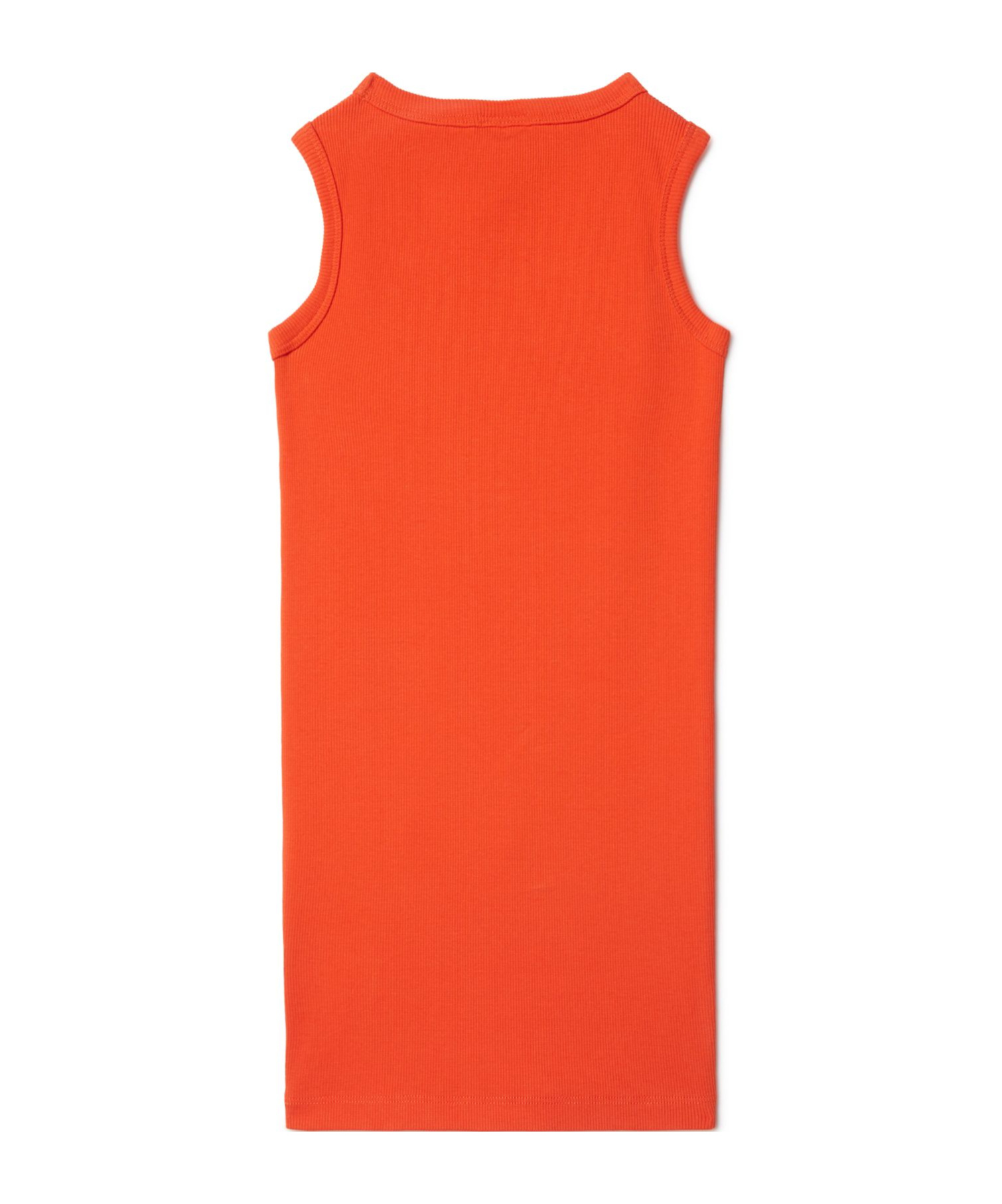 Off-white Stamp Ribbed Dress In Orange