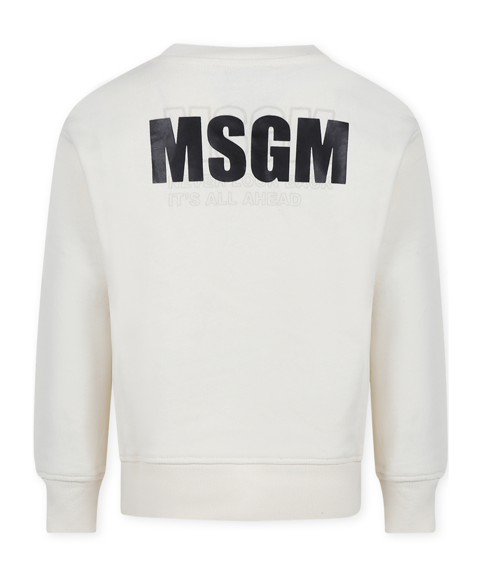 MSGM LOGO-PRINT COTTON SWEATSHIRT