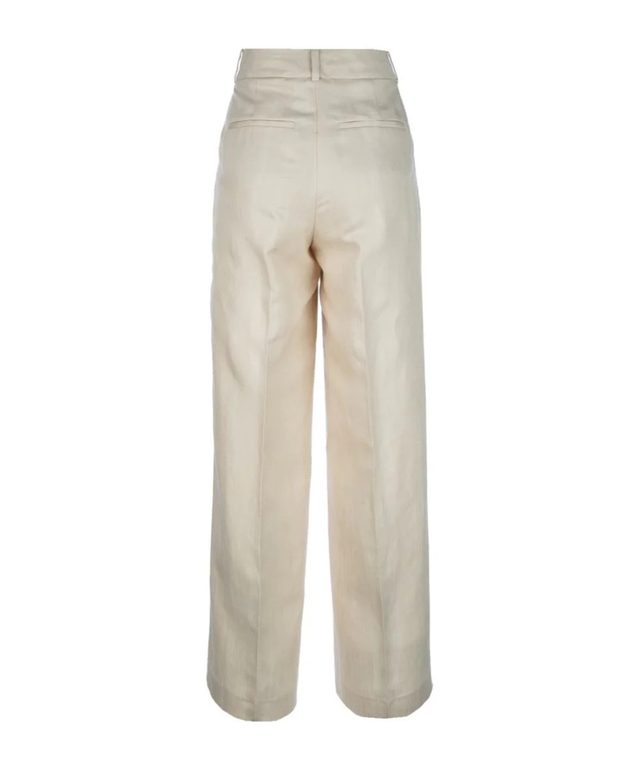 Peserico Trousers With Pleated Design And Pockets In Neutral