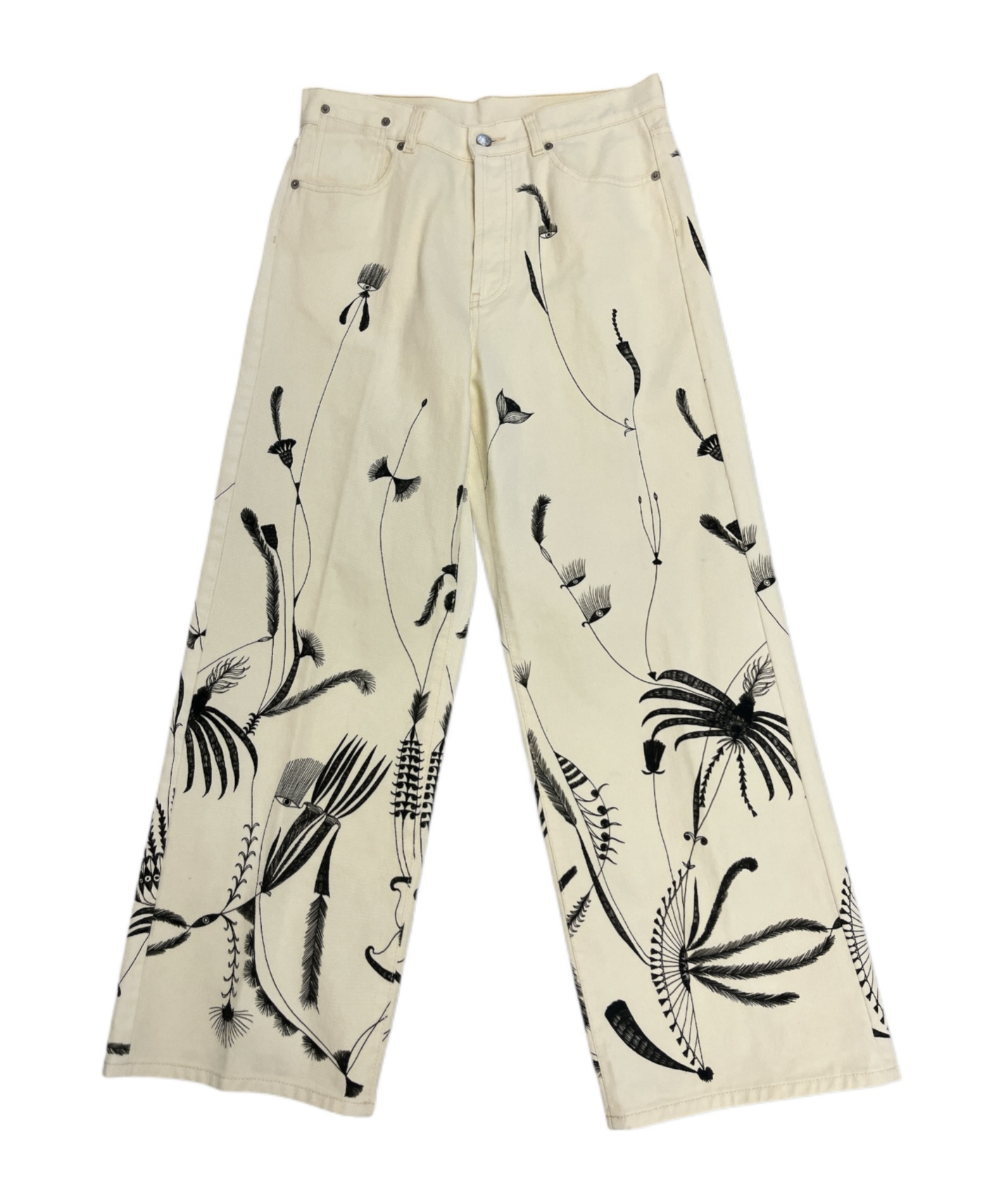 Dries Van Noten Denim Trousers With Belt Loops