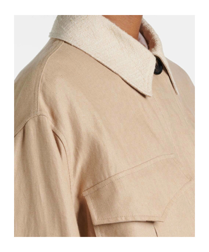 Loro Piana Dillon Linen Crêpe Jacket In Sand