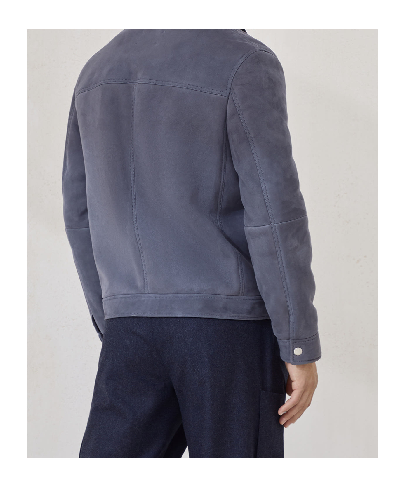 Brunello Cucinelli Shearling-collar Flap-pocket Jacket In Black