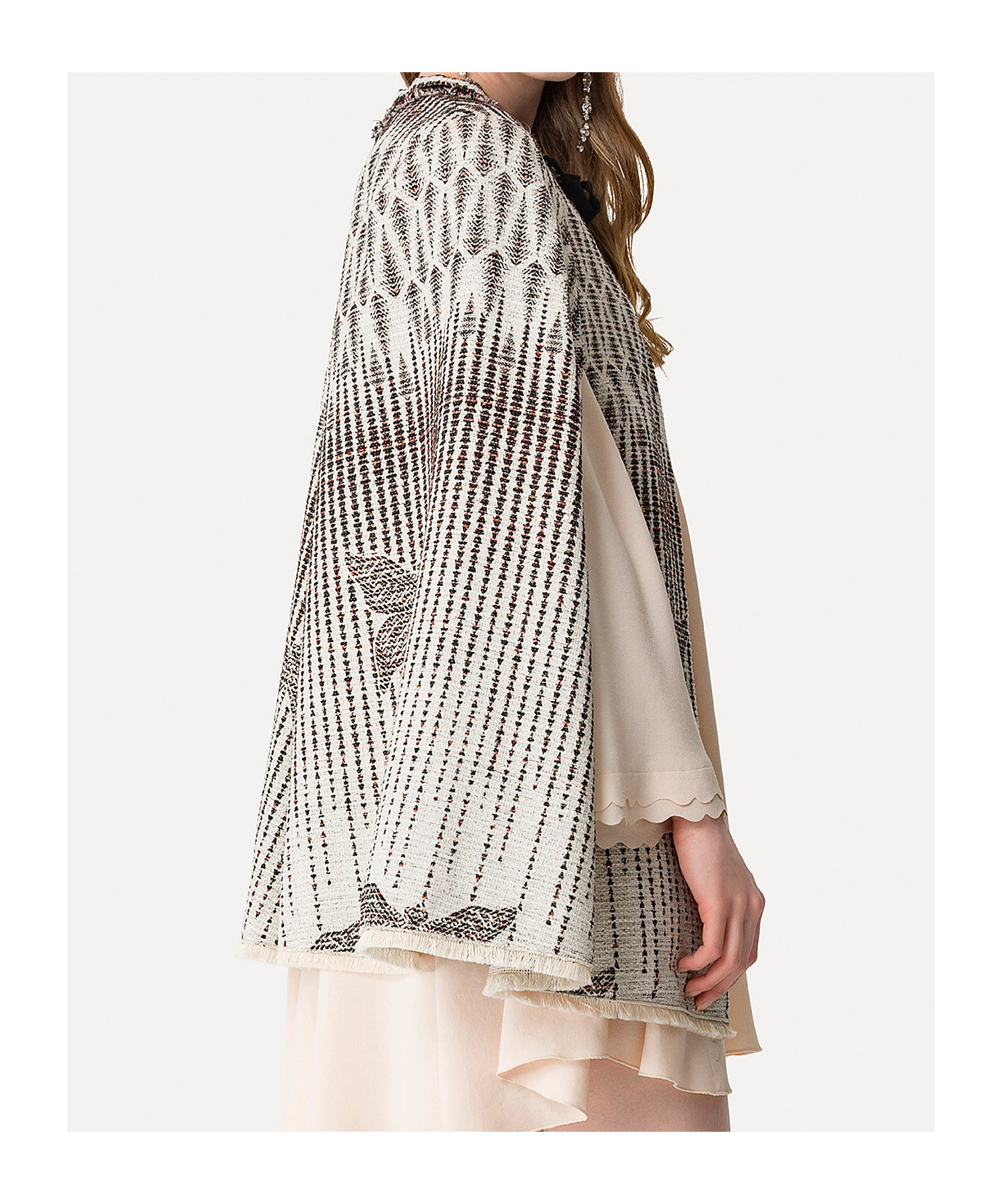 Forte Forte Libelle Jacquard Cape In Gray