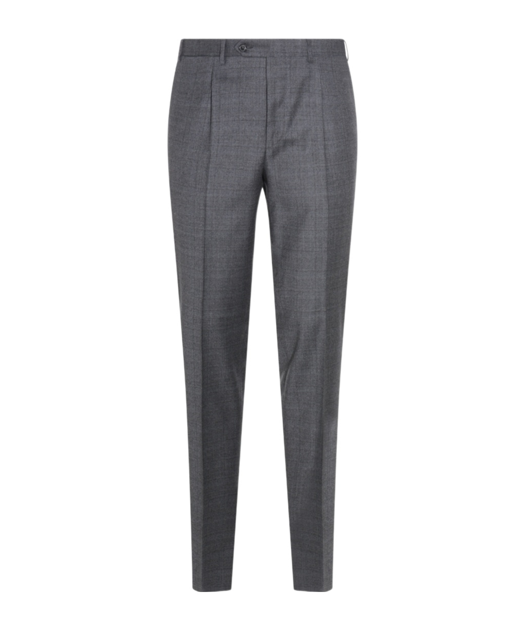 Canali Belt Loop Casual Pants In Gray