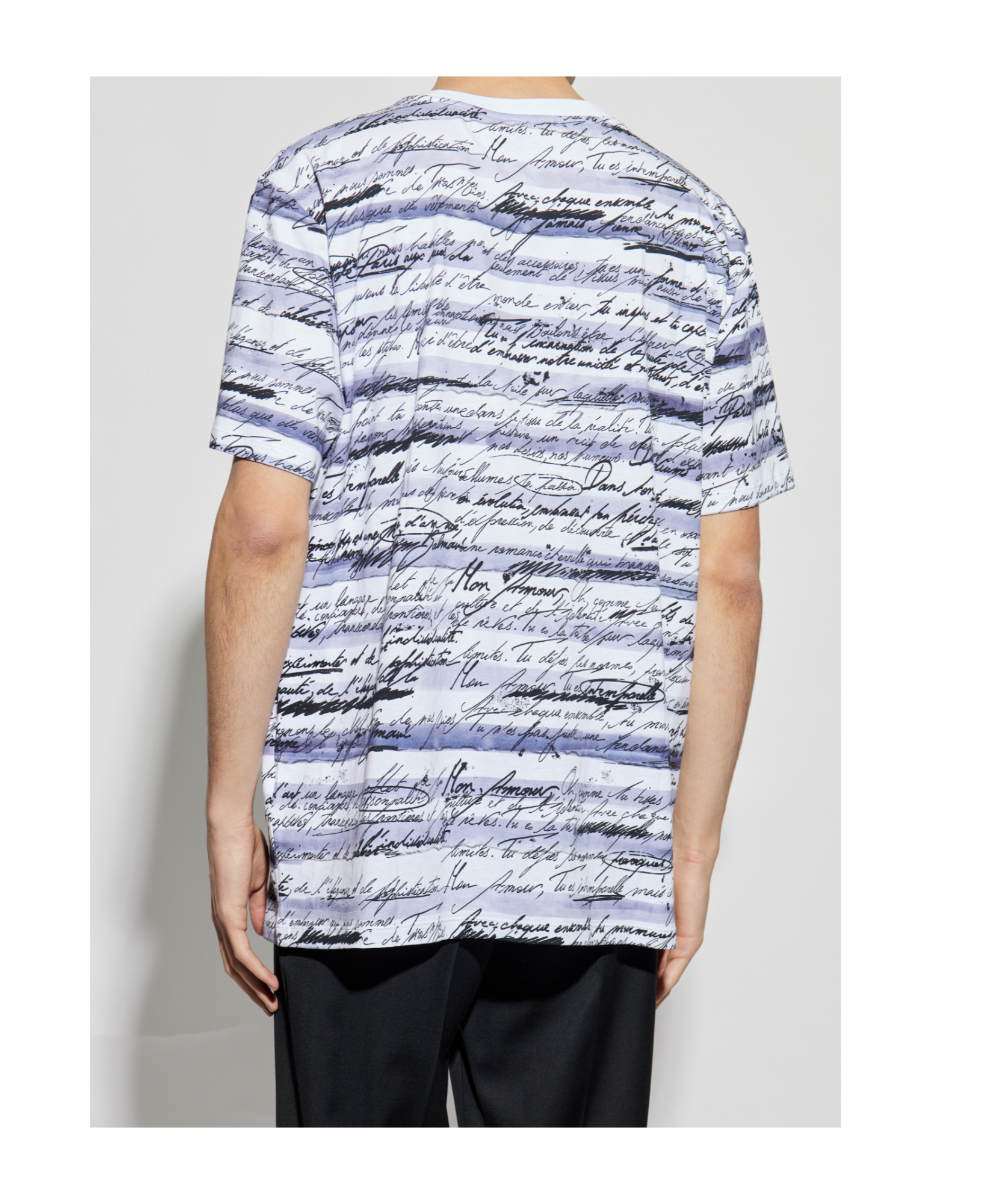 Shop Balmain Love Letter Mariniere T-shirt In White