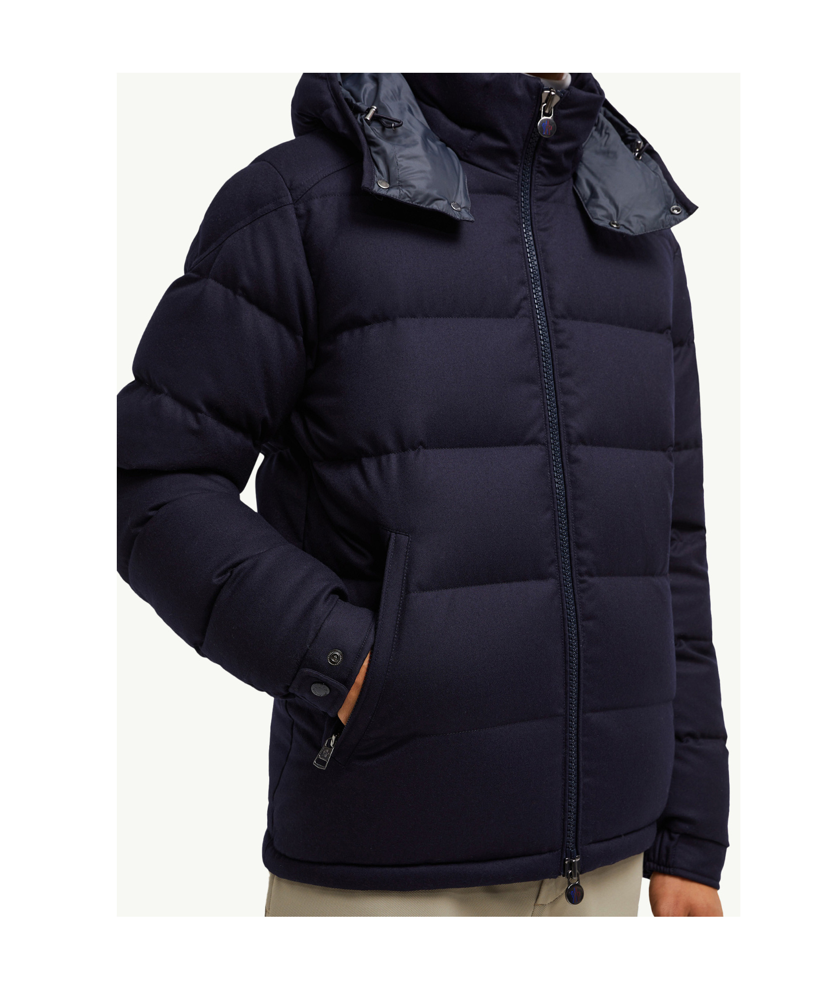 Moncler Men Montgenevre Virgin Wool Down Jacket In Blue