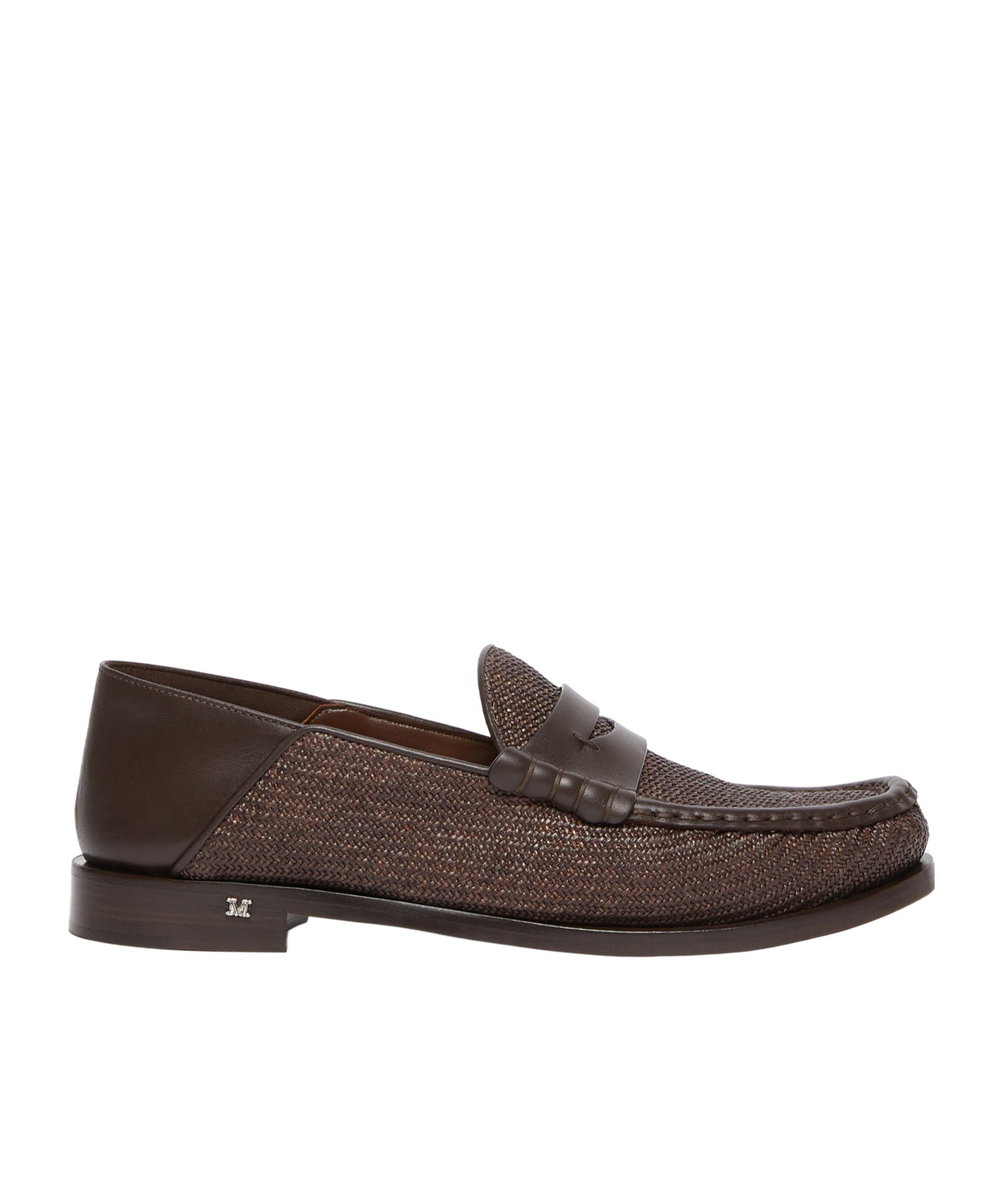 Max Mara Round Toe Loafers In Black