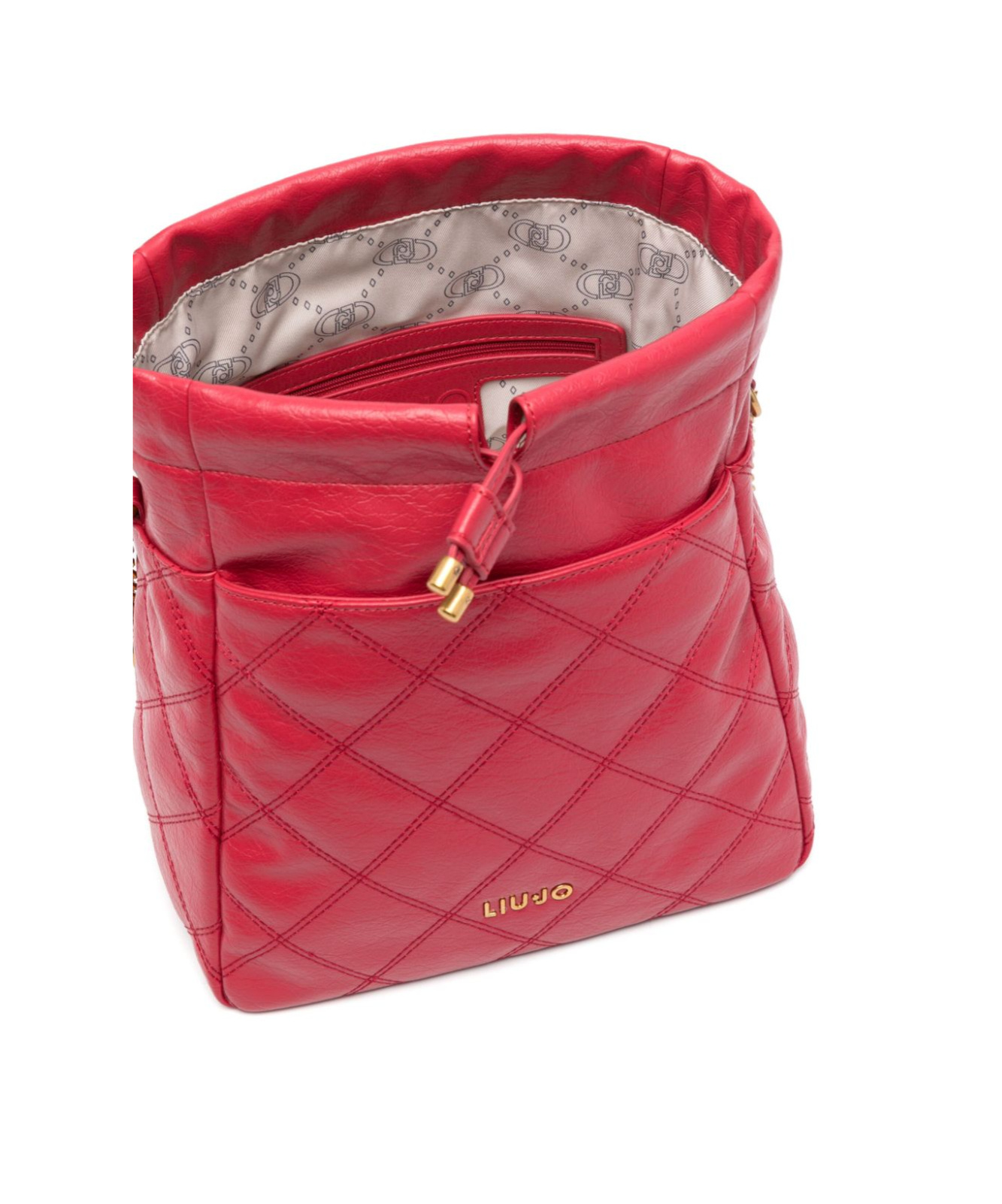 Liu •jo Diamond-quilting Bucket Bag In Red