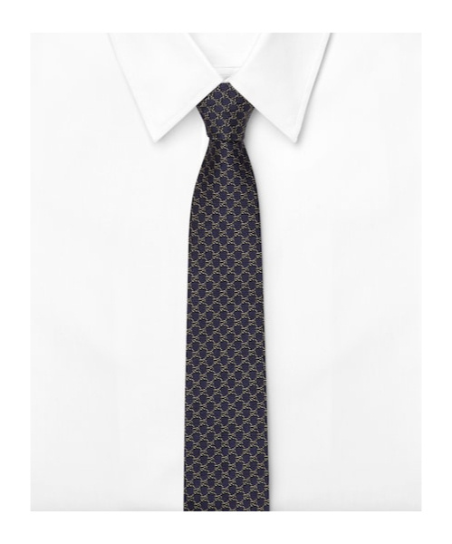 Gucci Gg Silk Jacquard Tie In Black
