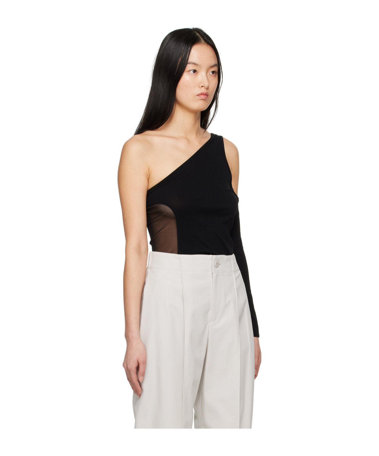 Issey Miyake Single Long-sleeved T-shirt In White