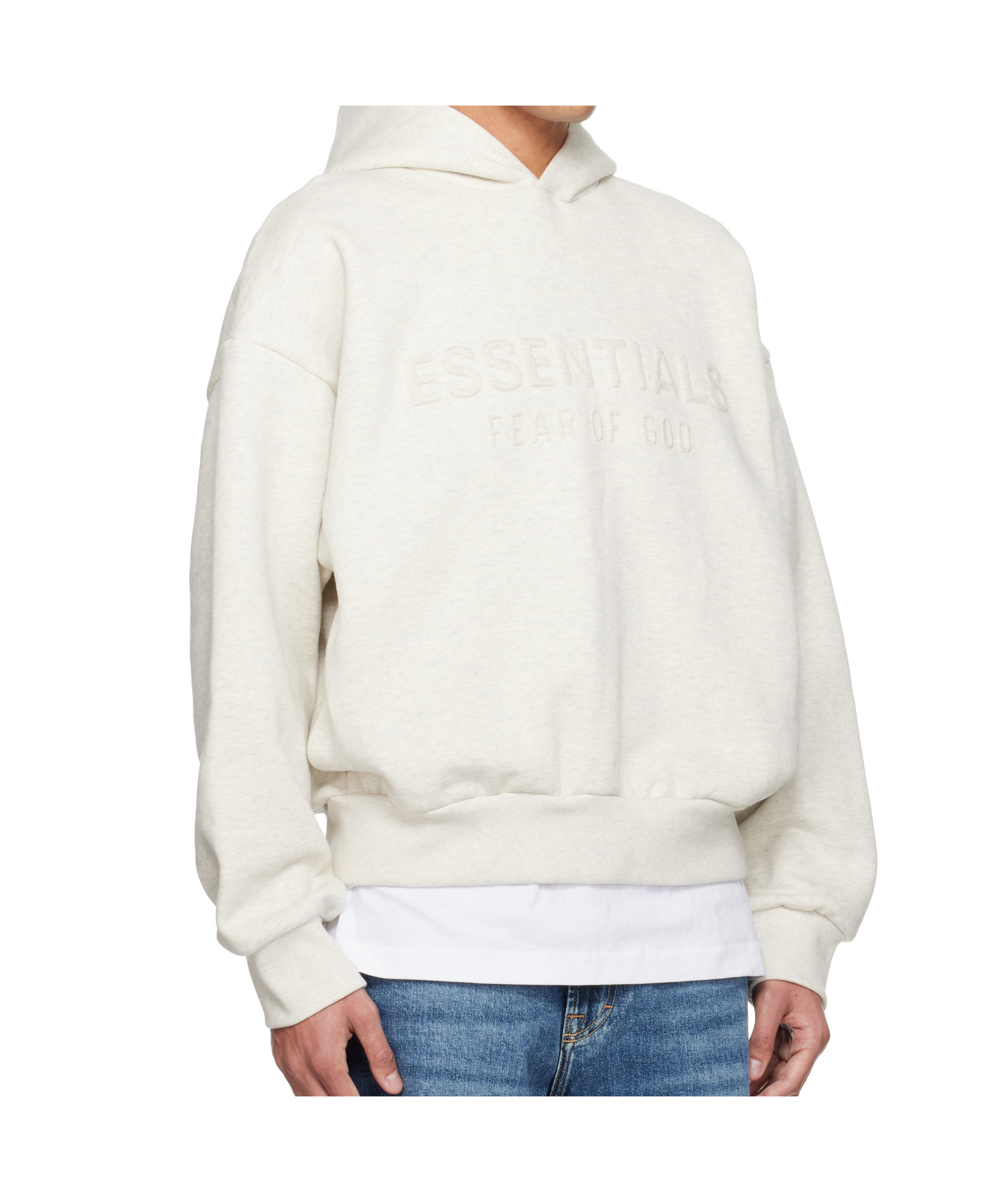Essentials Embossed-logo Hoodie In Multi