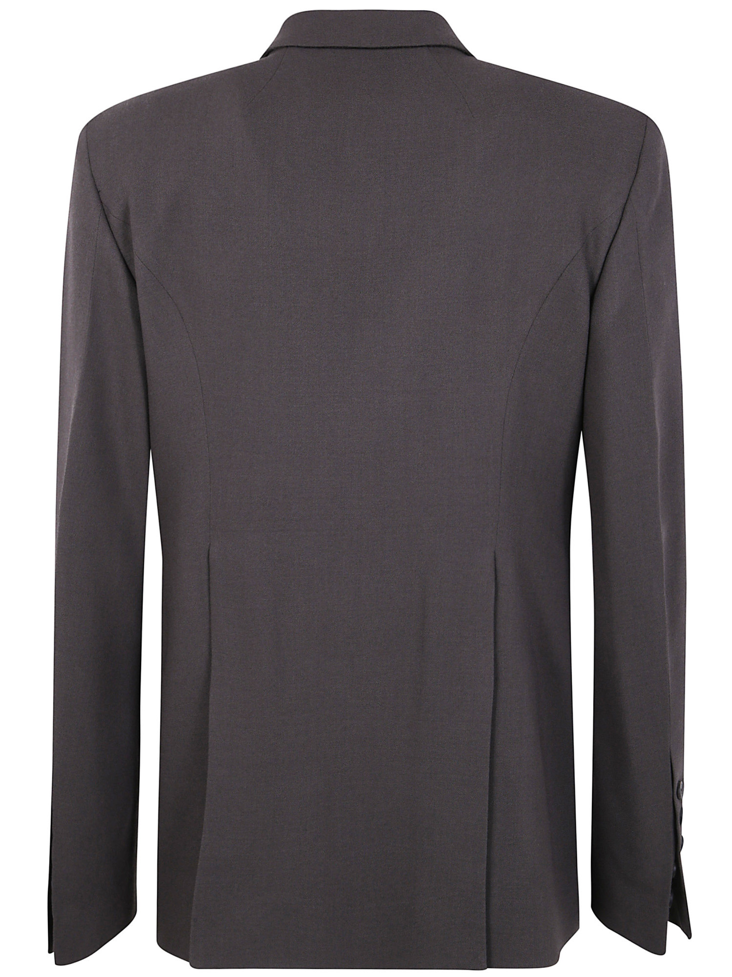 Rick Owens Single-button Wool Blazer In Gray