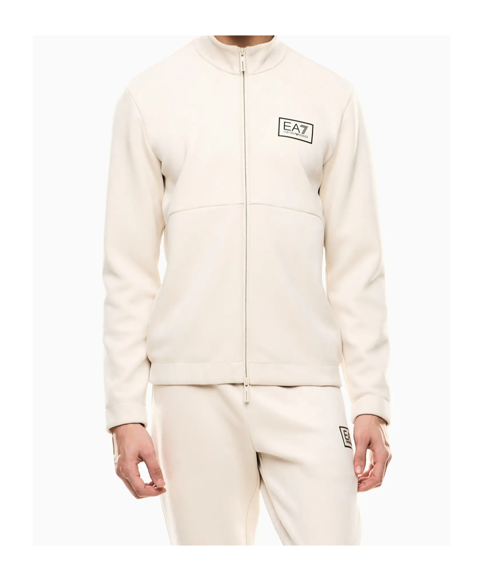 Ea7 Emporio Armani Sweaters Beige In White