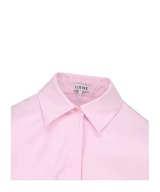 Loewe Belted Balloon-hem Blouse In Pink