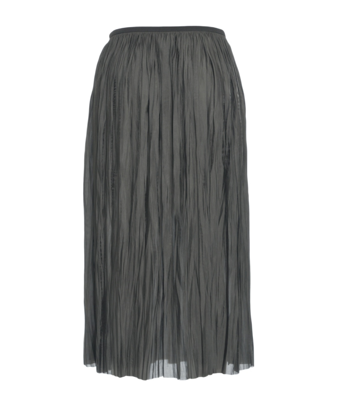 Roberto Collina Pleated Midi Skirt With Crinkled Texture And Elastic Waistband In Multi