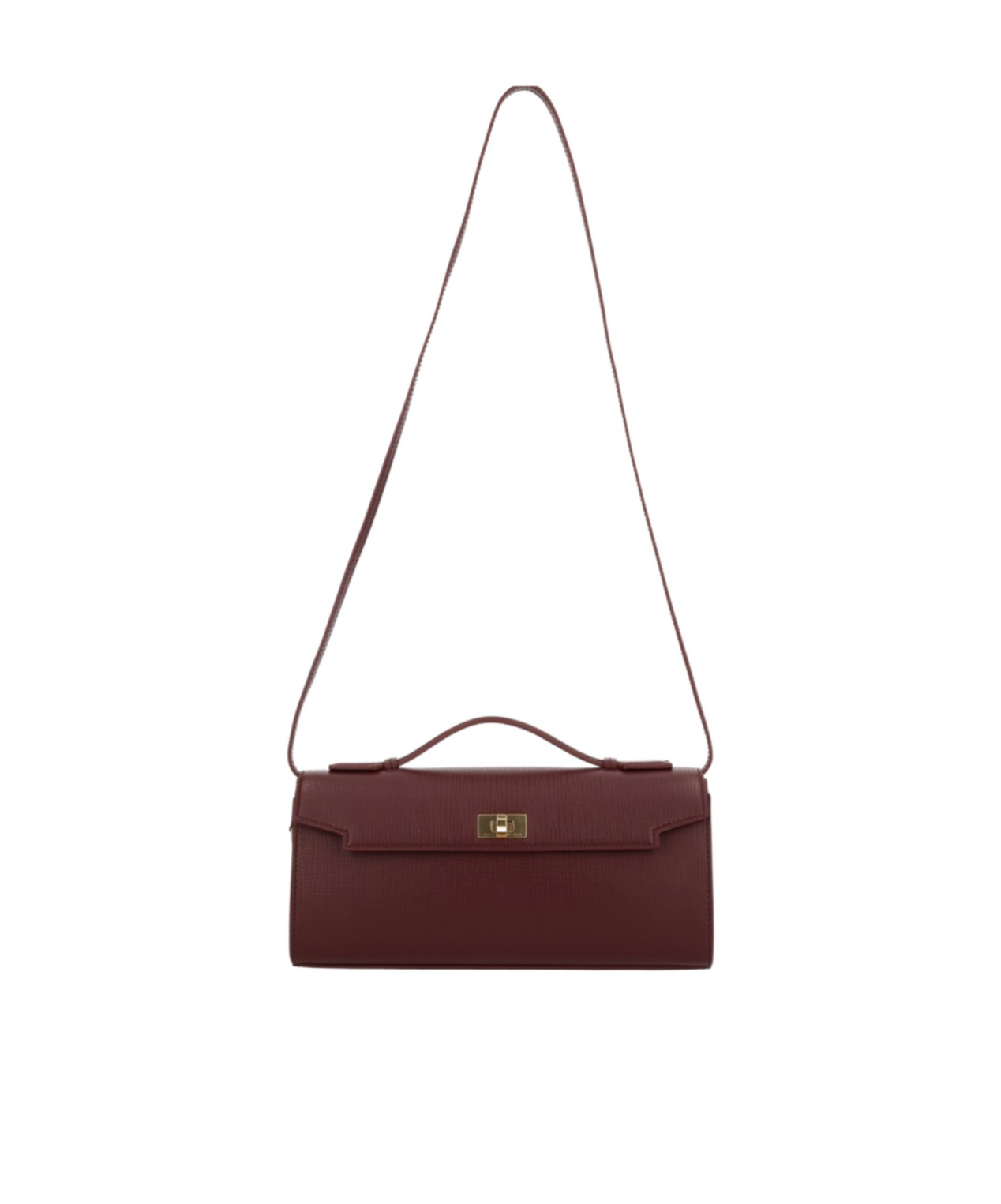 Anya Hindmarch Bordeaux Cowhide Clutch In Burgundy