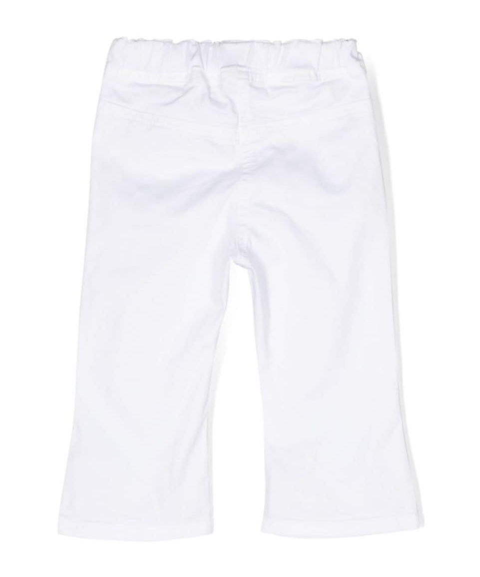 Il Gufo Flared Cotton Jeans In White