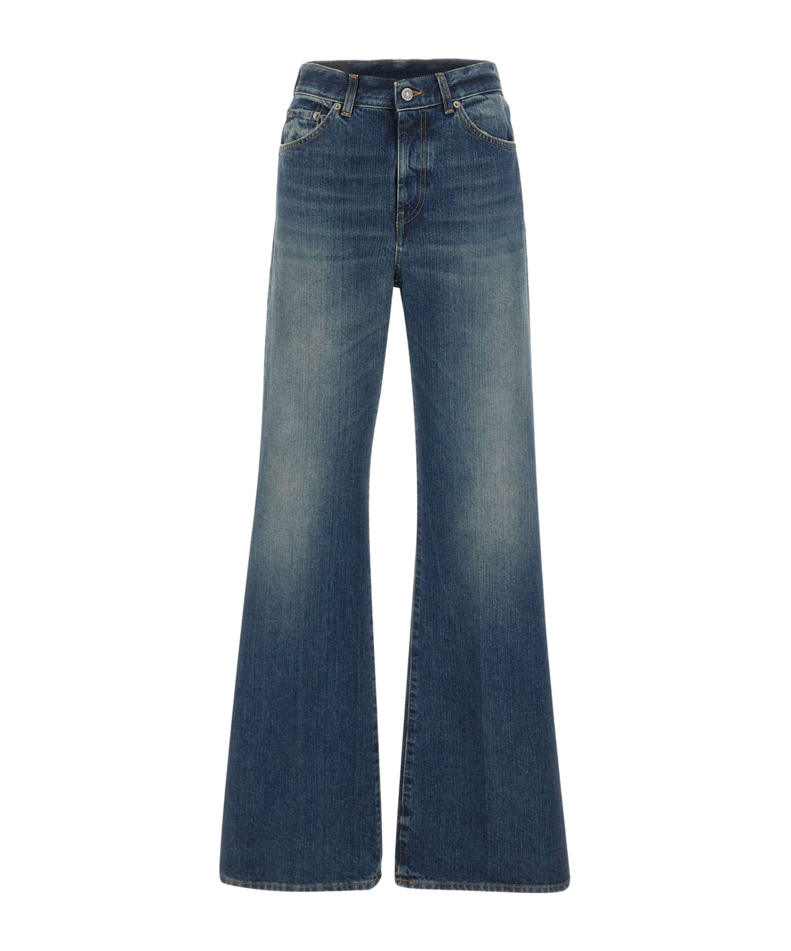 Dondup Amber Wide-leg Jeans In Blue