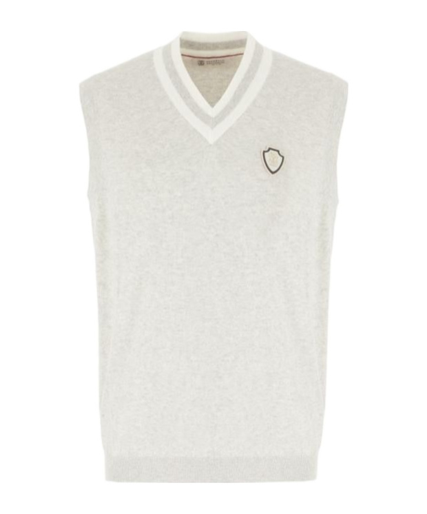Brunello Cucinelli Sleeveless Knitted Vest In White
