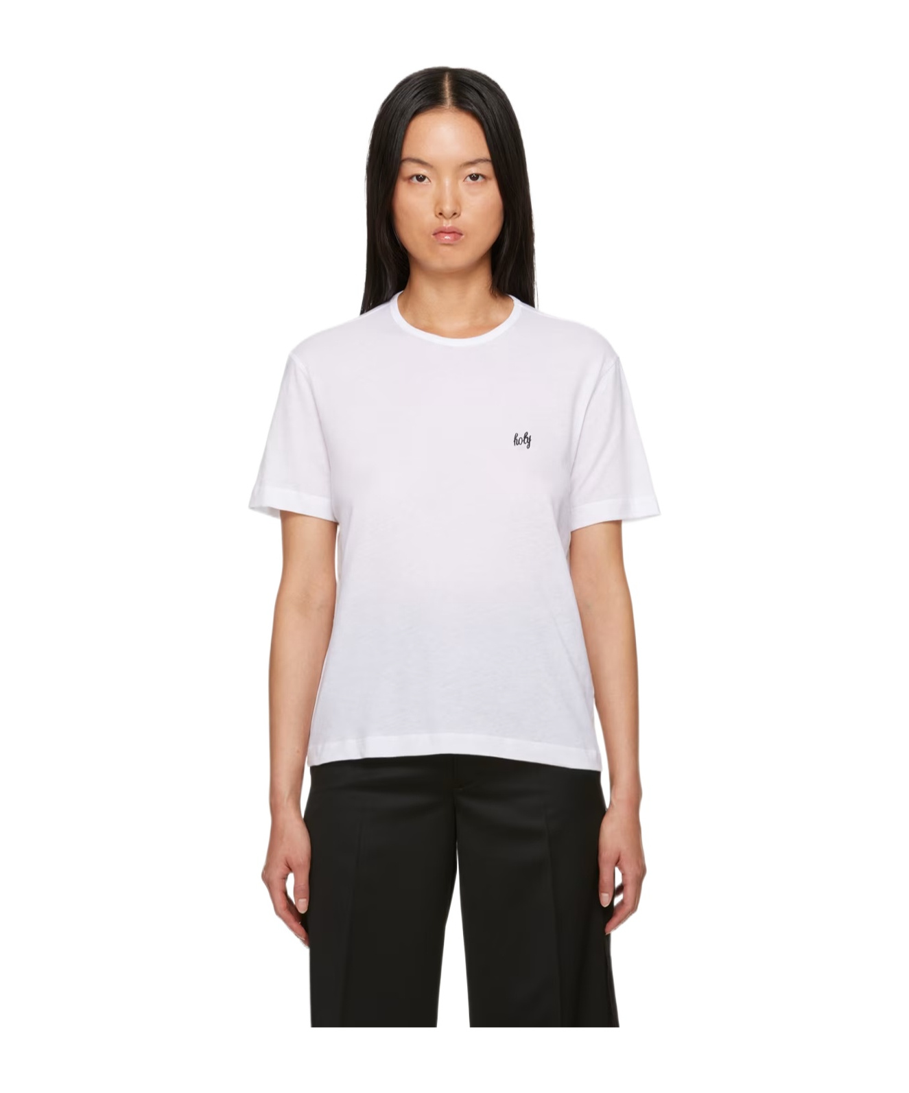Ann Demeulemeester Embroidered Crewneck T-shirt In White