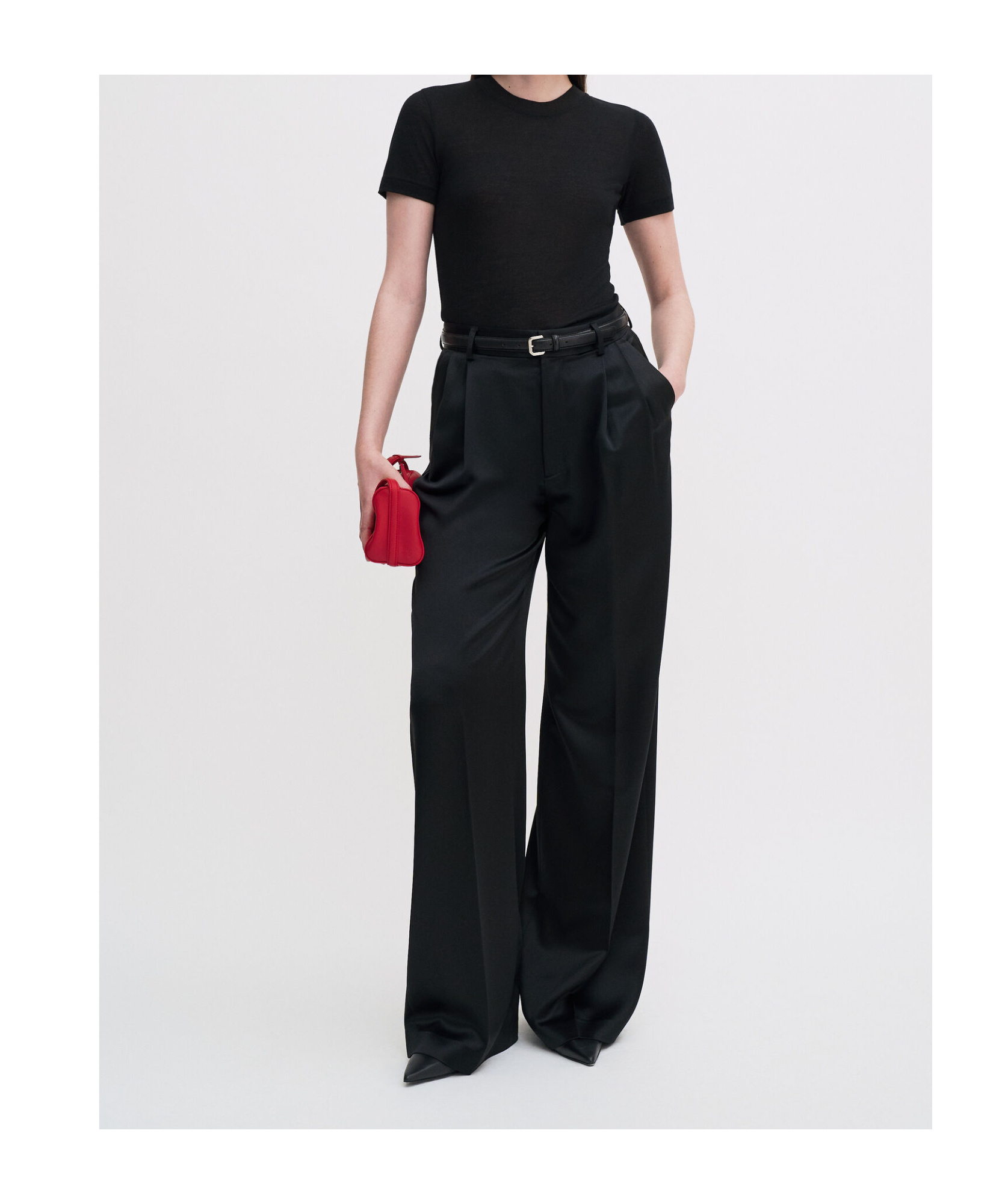 Filippa K Crewneck Cashmere T-shirt In Black