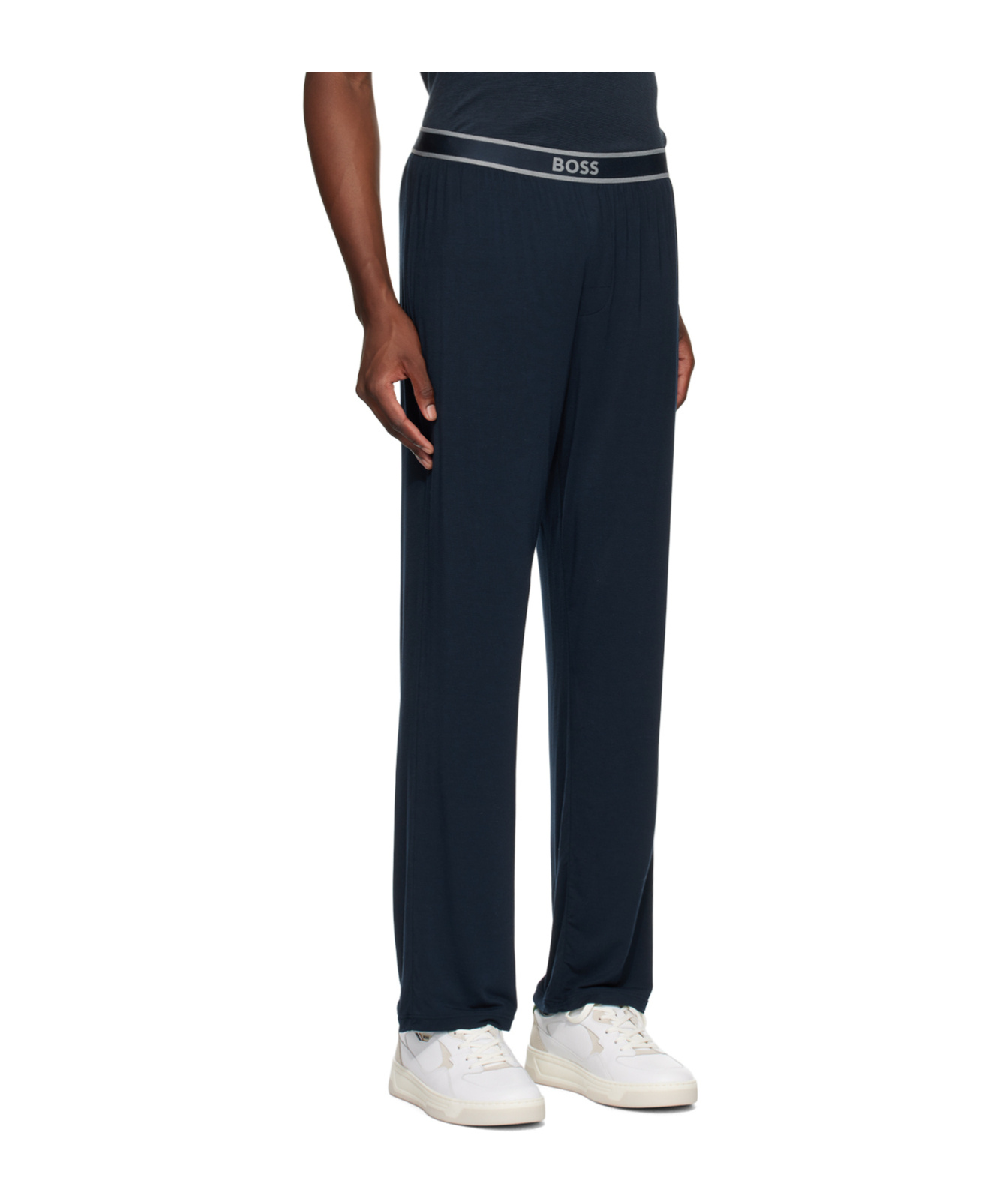 Shop Hugo Boss Elastic Waist Sweatpants In Black