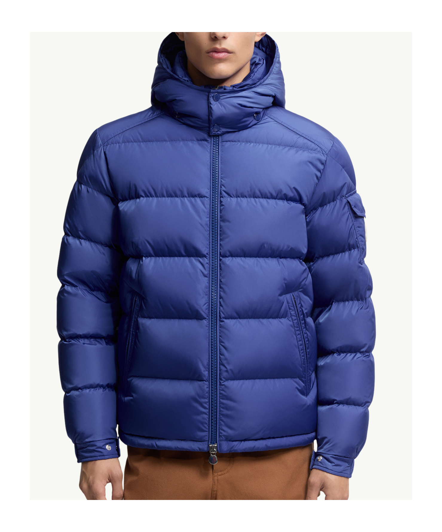 Moncler Maya Nylon Down Jacket In Blue
