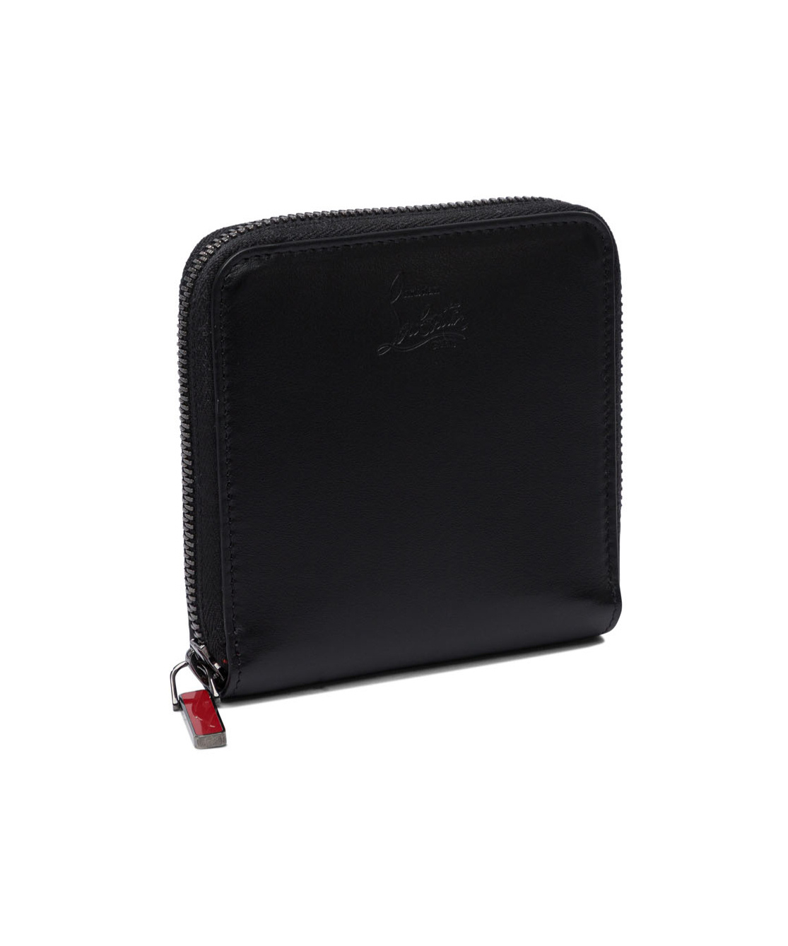 Christian Louboutin Zipper Card Bag In Black