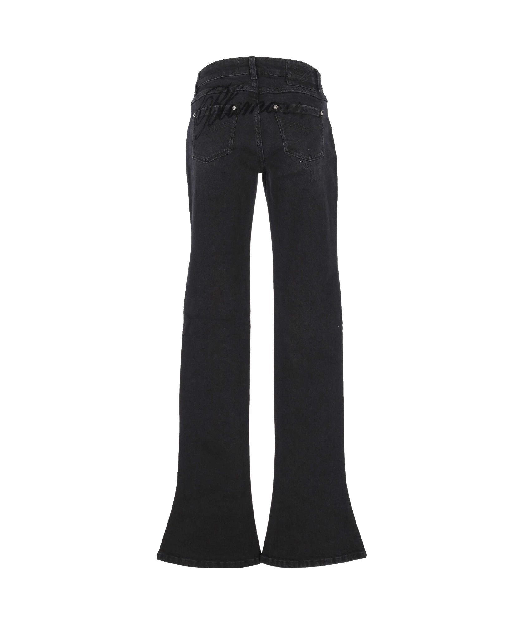 Blumarine Logo-patch Jeans In Black