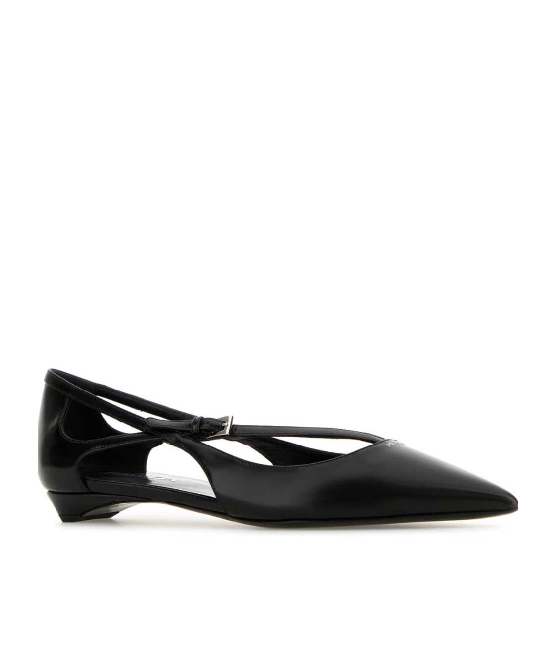 Prada Woman Black Flats In Black
